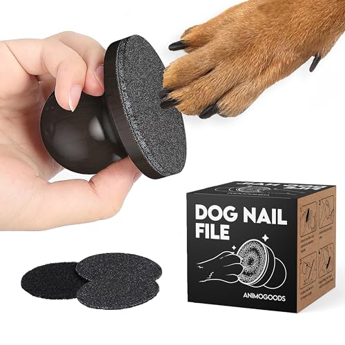Dog Nail File, Cat Nail File, Dog Nail File Board - Stress-Free Nail Filing for Dogs, Nail File for Dogs, Dog Scratch Pad for Nails, Handle Made from 100% Real Wood - color: Black