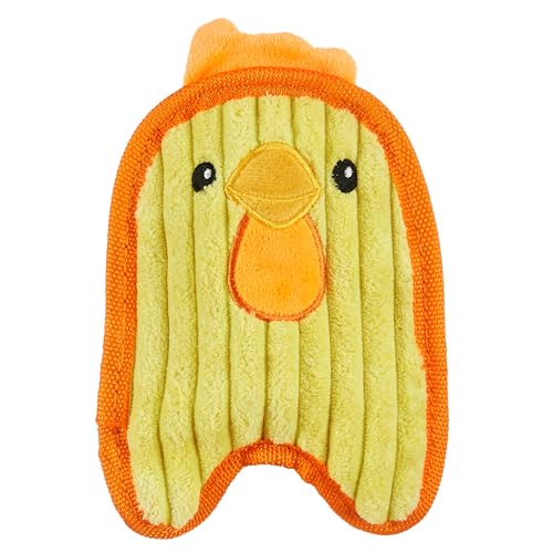 Outward Hound Durablez Minis Stuffing-Free Squeaky Plush Dog Toy for Puppies & Small Dogs - Interactive, Soft Yet Tough, No Mess, Jumbo Squeaker, Long-Lasting Play, Chicken - color: Chicky, size: X-Small
