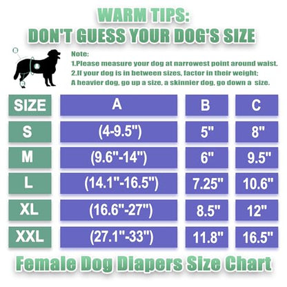 wegreeco Washable Reusable Premium Female Dog Diapers, Small Medium Large Size, Pack of 3,Dog Doggie Puppy & Doggy Diapers Female,Period Panties in Heat (Small) - color: Bright Color, size: Small