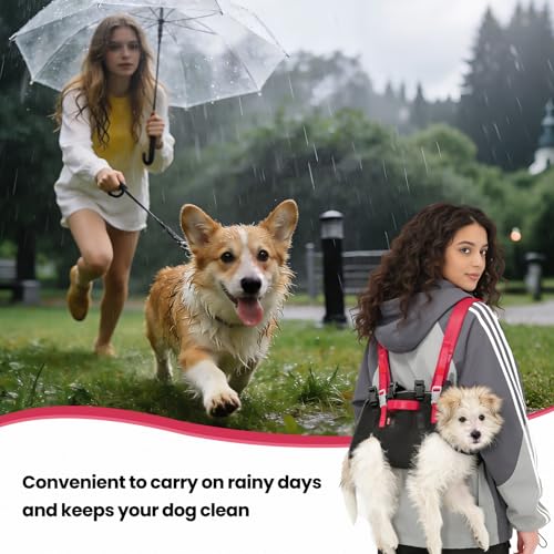 Wakytu Dog Emergency Rescue Sling - Lightweight Packable Lift Harness with Handle - Safe Transport for Small Medium Dogs - Ideal for Hiking Skiing（8.5-17.5lbs） - size: M（8.5-17.5lbs）