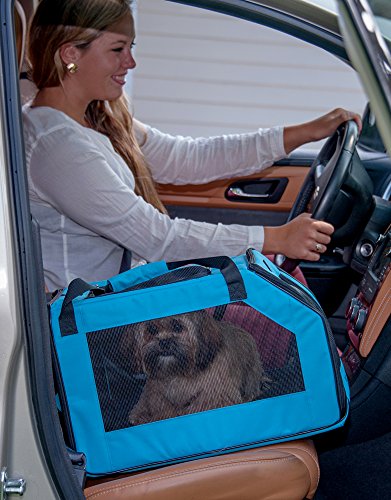 Pet Gear Signature Dog,Cat Car Seat & Carrier | For Small Dogs & Cats - color: Aqua
