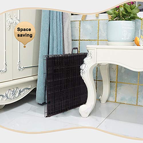 New Cat Dog cage Pet Kennel Folding Crate Wire Metal Cage W/Divider (42")