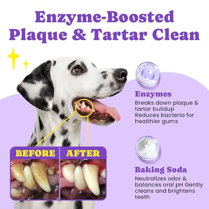 No-Rinse Dog Dental Care Wipes, Cat & Dog tooth brushing kit, Dog Wipes for Pet & Cat Teeth Cleaning, Dog toothbrush Finger Dental Wipes to Remove Plaque & Tartar, Disposable Dog Wipes - 50 Count - color: 1.Dental - Unscented, size: 50 Ct