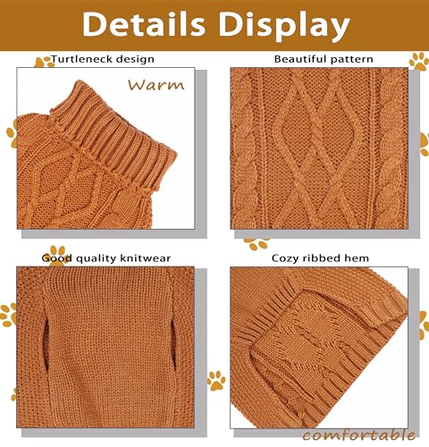 Brown Dachshund Sweater - Sleeveless, Warm Pet Clothes for Small Dogs, Boys & Girls - Thanksgiving (Medium) - color: Brown, size: Medium