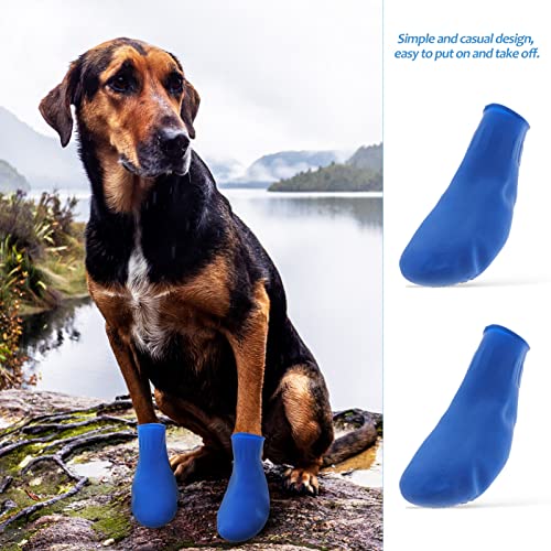 UKCOCO Dog Boots Size S – Waterproof Rubber Sole Paw Shield for Rain, Snow & Mud, Non-Slip Grip for Outdoor Walks, Fits Small Dogs