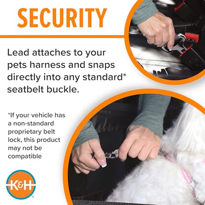 K&H Buckle N Go Dog Car Seat, Waterproof Fabric, Breathable Mesh Sides, Adjustable Seatbelt Leash, Pet Car Seat for Medium to Large Pets- 21 X 19 X 19in - color: Gray, size: Large 21 X 19 X 19 Inches