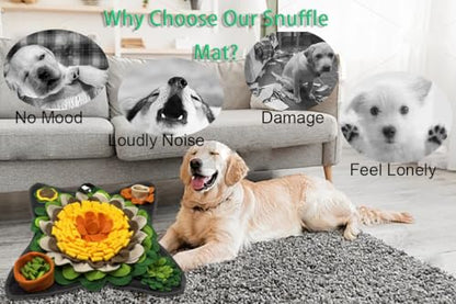 Rabbit Foraging Mat Snuffle Mat, Feeding Mat Interactive Feeding Puzzle Toy, Pet Sniffing Training Mat for Dogs, Hamsters Guinea Pigs Stress Relief