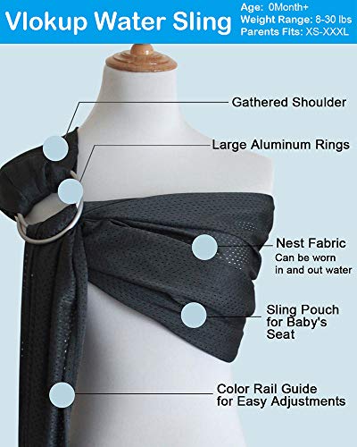 Breathable Mesh Ring Sling Baby Carrier for Infant and Toddler, Lightweight Quick Dry Baby Wrap Carrier for Warm Weather, Travel, Outdoor Walks and Daily Use, Rose - color: Rose