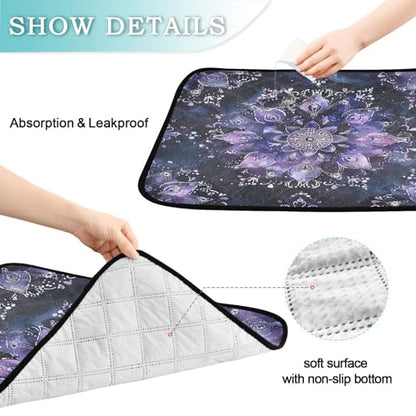 Qilmy Mandala Pet Mat, Waterproof Reusable Dog Training Pad Anti-Slip Pet Creat Pad for Small Medium Large Dogs and Cats - size: Medium+Large