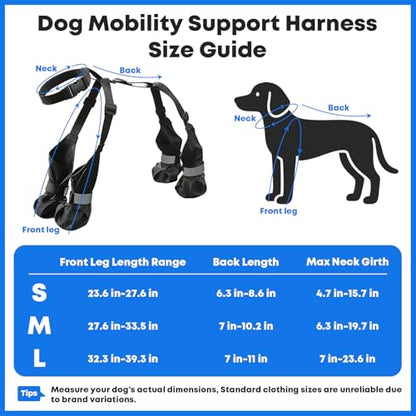 Winter Dog Boots with Leg Protection, Non-Slip Sole for Small & Medium Dogs - Waterproof Adjustable Straps, Paw Protector for Outdoor Walking & Hiking (S) - size: S