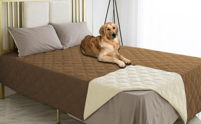 Ameritex Waterproof Dog Bed Cover Pet Blanket with Anti-Slip Back for Furniture Bed Couch Sofa - color: Camel, size: 30x53 Inch (Pack of 1)