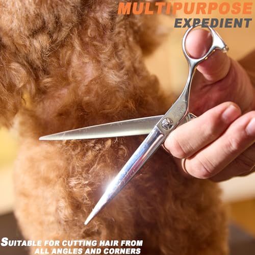 High-end Professional Dog Grooming Scissors Pet Grooming Shears 7 Inches Extremely Very Sharp Made Of Stainless Steel Alloy By Hand For Dog Cat Groomer - size: 7inch, style: Shears
