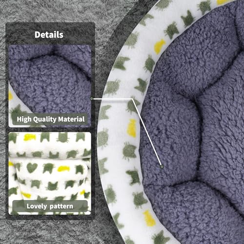 AIWIKIDE Super Soft Small Dog & Cat Bed, Anti-Anxiety Puppy Cuddler, Cozy Round Fluffy Plush Pet Bed, Machine Washable Faux Fur Donut Cuddler, Grey - color: Grey