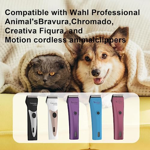 5 in 1 Replacement Blades Compatible with WAHL Bravura .Chromado，Creativa，Figura Dog Clippers for Dogs Grooming（2 Packs - color: Silver