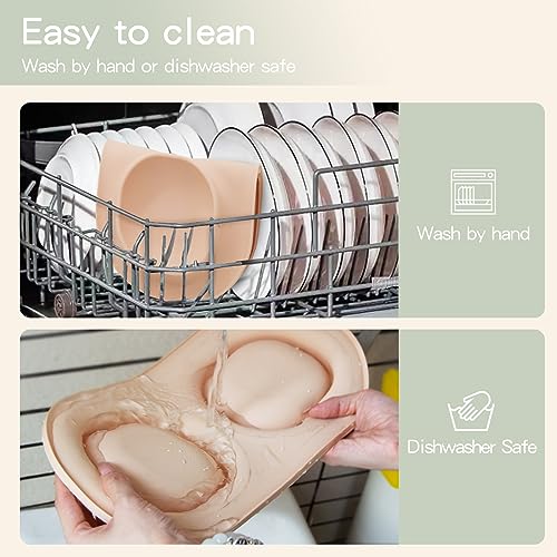 Dog Food Bowls Pet Bowls & Dog Water Bowls with No-Spill and Non-Skid, Feeder Bowls with Dog Bowl Mat for Small Medium Large Size Dogs Cats Puppy Pets, Dog Dishes (Khaki) - color: Khaki