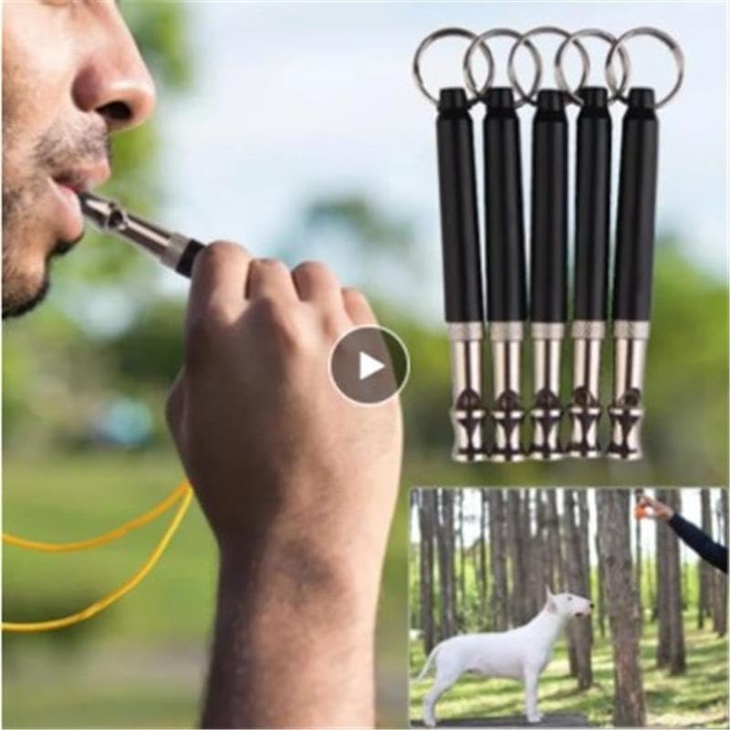 Dog Training Whistle Copper Ultrasonic Pet Dog Training Whistle Portable Keychain Whistle Adjustable Dog Whistle Supplies