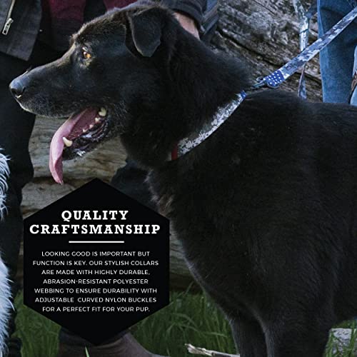 Wolfgang Heavy Duty, Adjustable Dog Collar with Quick Release Nylon Buckle for Walking & Training, DigitalDog Print, Small - color: DigitalDog Print, size: Small (5/8 Inch x 8-12 Inch)