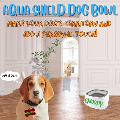 Spill-Proof Pet Bowl No Spill, Non-Slip, Slow Feeding Water Bowl 1.5L, with Floating Disk, Indoor/Outdoor Use, Perfect for Travel Use. No More Wet Socks, Keep The Floor Dry with The Aqua-Shield Bowl