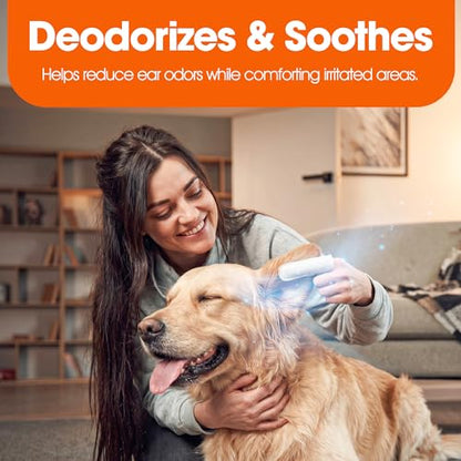 ASPCA Ear Finger Wipes for Dogs – 100 Count Fragrance Free Dog Ear Cleaning Wipes, Helps Remove Dirt, Wax & Buildup, Deodorizes & Soothes, Easy Finger Fit Ear Care for Dogs