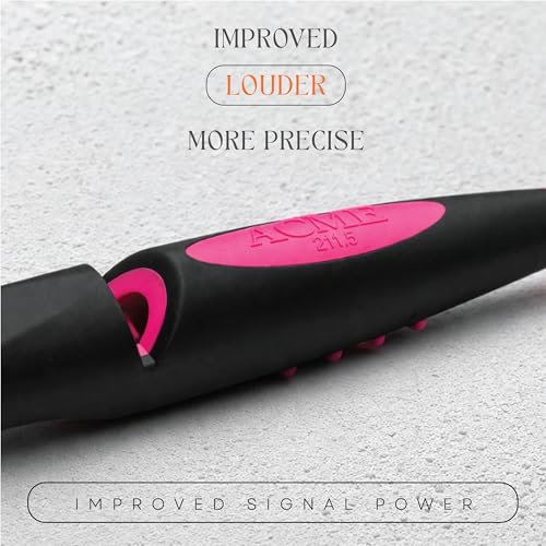 ACME Alpha 211.5 Professional Dog Training Whistle with Enhanced Ergonomic Grip. BPA-Free Plastic. 110 dBA. Long Range. Standardized Frequency. Weatherproof. Made in the UK (Black on Day Glow Pink) - color: Black on Day Glow Pink