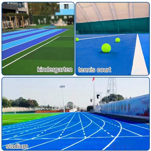 Artificial Turf Dog Potty Grass Mat Outdoor Garden Carpet with Drain Holes, Pets Reversible Mats for Garden School Décor, Blue, 23.6x78.7in - size: 23.6x78.7in