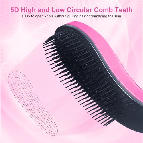 Small Dog Brush - Puppy Hair Brush- Grooming Tool for Teddy, Yorkies, Maltese, Shih Tzu, Chihuahua (Pink) - color: Pink