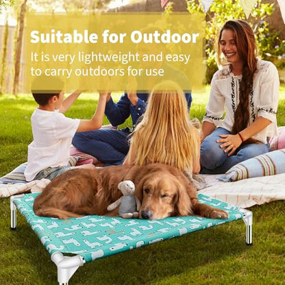Elevated Dog Bed Pet cot for Large Dogs, Indoor and Outdoor Use for Large Pets - size: Large