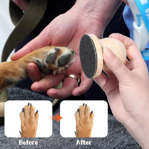 Dog Nail File with 6PCS Replaceable Filing Disc, Dogs Nail File Scratch Board, Stress-Free Nail Filing for Dogs, Nail Files for Dogs Cats