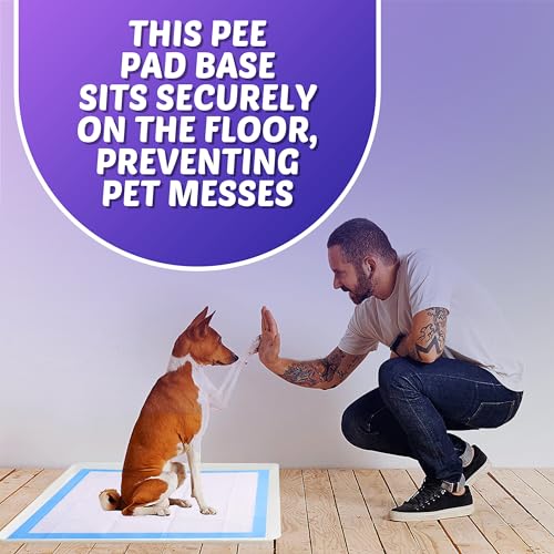 TidyFriend Reusable Silicone Dog Training Tray for 27.5” x 44” Pads, Washable Puppy Potty Station, No-Spill Heavy Duty Pee Pad Holder for Dogs - Easy to Clean & Travel Friendly (White) - color: White