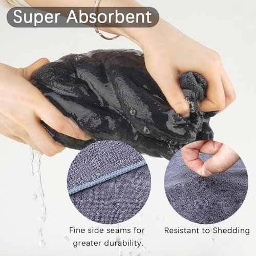 1Pack Microfiber Dog Towels for Drying Dogs,23.6'' X 11.9'', Super Absorbent and Soft Pet Grooming Towel, Perfect Shower & Bath Supplies for Dogs(Grey)