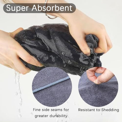 1Pack Microfiber Dog Towels for Drying Dogs,23.6'' X 11.9'', Super Absorbent and Soft Pet Grooming Towel, Perfect Shower & Bath Supplies for Dogs(Grey)