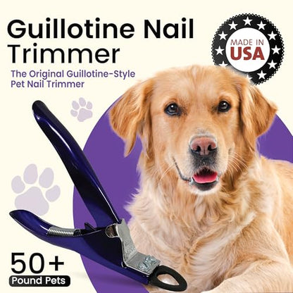Resco Candy Series Dog Nail Clippers for Large Dogs – USA-Made Professional Guillotine Pet Nail Trimmer with Replaceable Blade System - color: Candy Purple, size: Large