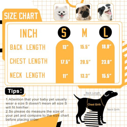 Pittsburgh Small Dog Sweater Football Theme Turtleneck Knit Dog Sweaters for Small Pets Warm Winter Cat Dog Clothes - color: black&yellow, size: Medium