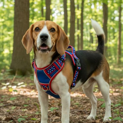 Medium Dog Harness, No Pull Pet Vest with Neck Buckle for Easy On Off, Breathable Walking Harness for French Bulldog, Corgi, Beagle, Padded with Sturdy Handle, 2 Tactical Leash Clips (M Size) - size: Medium