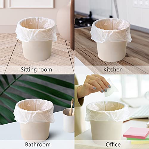 0.5 Gallon Mini 11" x 12" Small Clear Trash Bags, Tiny Bathroom Garbage Can Liners by Teivio, Small Plastic Bags for Desktop Trash Bin/Dog/Poop Car, Fit 2 Liters or Less Can (300 Counts, Clear) - size: 1 Count (Pack of 300)