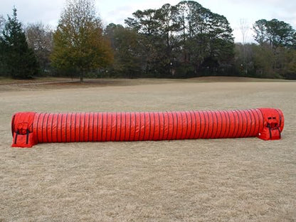 20' Heavy Duty Dog Agility Tunnel with 2 Sets of Tiedown System, Competition & Training, Multiple Colors, 2 Lengths (Red) - color: Red