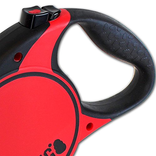 Alcott Kong Terrain Retractable Dog Leash, Large, Grey, 16' Long - color: Grey, size: Large 16'