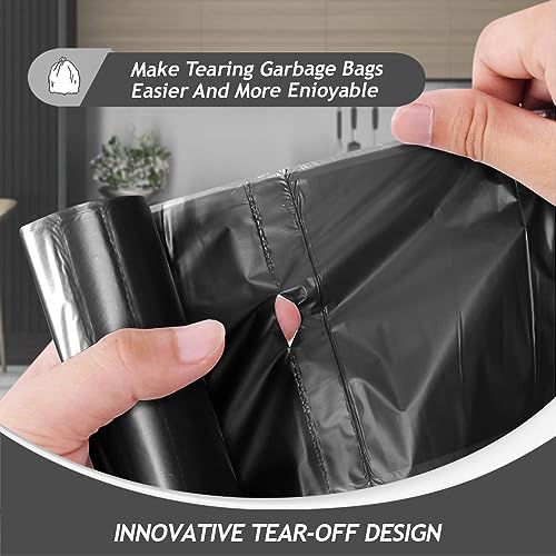1.2 Gallon 160 Counts Small Trash Bags Garbage Bags, Bathroom Trash Can Bin Liners, Small Plastic Bags for home office kitchen, fit 5-6 Liter, 0.8-1.6 and 1-1.5 Gal, Black - size: 1 Count (Pack of 160)