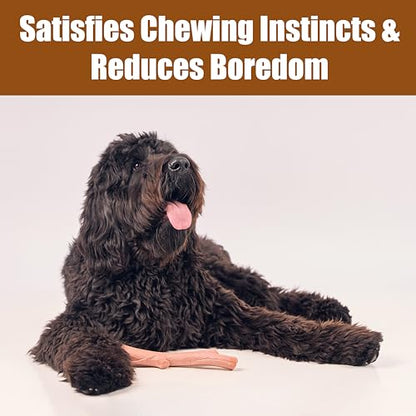 SPOT Bam-Bones Plus Branch -Bamboo Fiber & Nylon, Durable Long Lasting Dog Chew for Aggressive Chewers – Great Toy for Adult Dogs & Teething Puppies Under 90lbs, Non-Splintering, 9.5in, Beef Flavor - size: 9.5 inch (Pack of 1)