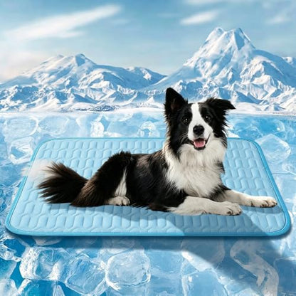 Quimoy Dog Cooling Mat 38"x28", Waterproof Pet Cooling Pad | Dog Cooling Pad with Chill Cold Fiber(Q-Max>0.4), Non-Slip Washable Summer Coolings Mat for Medium Dogs - size: 38”x28”