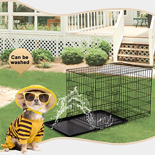 BestPet New Cat Dog cage Pet Kennel Folding Crate Wire Metal Cage W/Divider (48")