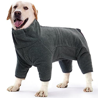 ROZKITCH Dog Warm Pajamas, Pet Windproof Warm Cold Weather Jacket Vest Cozy Jumpsuit Apparel Outfit Clothes for Small Medium Large Dog Walking Hiking Sleep Grey S - color: Grey, size: S