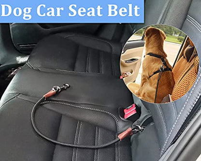 MayPaw Training Tie Down- Short Dog Tether Indoor- Strong Rope Dog Car Leash Seat Belt- 5 Sizes Vehicle Safety Restraint Lead for Small Medium Large Dogs (19.6 Inch) - size: 19.6 Inch/50 CM