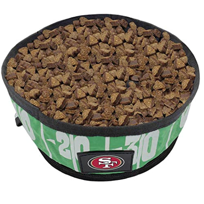 Pets First NFL Collapsible Pet Bowl - color: San Francisco 49ers, style: 1 Pack