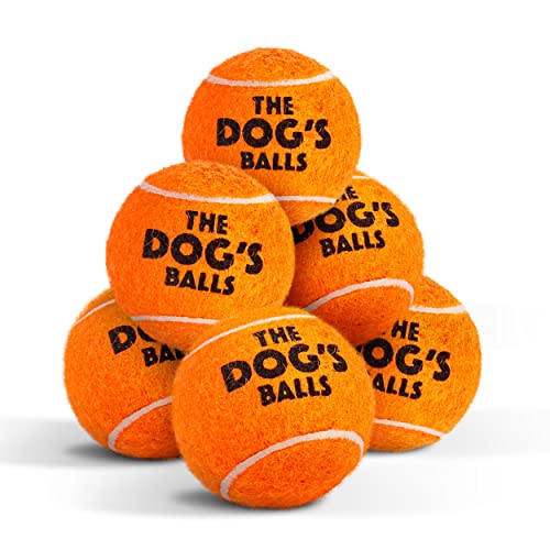 The Little Dog’s Balls Small Dog Tennis Balls 6-Pack Orange Floats in Water | Our fetch balls combine non-abrasive felt exterior and a thicker rubber core Durable Dog Toy for Outdoor Play & Training - color: Orange, size: 6 Small Tennis Balls