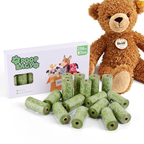 Poop Bags Rolls 256 Count - 9x13 Inches Green Thickened Leakproof Lavender scent Poo Bags for Dogs, Eco-Friendly Pet Waste Bags for Walking,Travel,Home - color: green