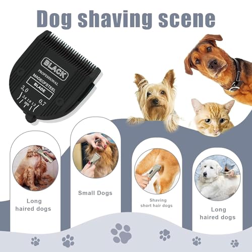 2PCS Adjustable 5 in 1 Replacement Blades Compatible with Wahl 5 in1 Clipper Bravura, Chromado, Creativa, Figura, Motion, Supergroom Dog Grooming Clippers (Black) - color: BLACK-22