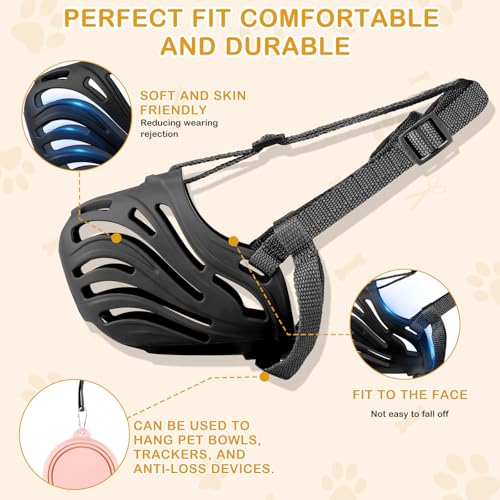 Dog Muzzle, Soft Breathable Dog Muzzles Suitable Dogs, Adjustable Basket Muzzles Prevents Chewing and Biting for Grooming Trimming Training - size: S ( 22lb )