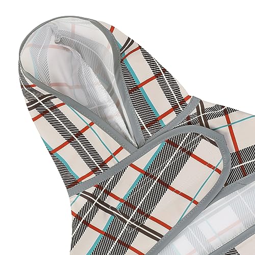 Dog Raincoat, Waterproof Dog Rain Jacket with Hood, Adjustable Rain Coat Poncho with Reflective Strips & Leash Hole for Large Medium Small Dogs Puppies, Lightweight Pet Clothes - color: Khaki Plaid, size: X-Large