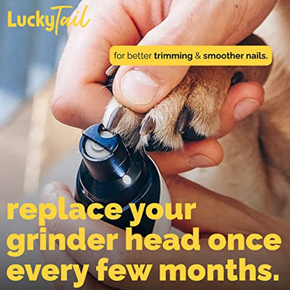 LUCKY TAIL - Dog Nail Grinder - Regular - Replacement Head - for Small, Medium & Large Dogs - Premium Quality - Diamond Tip Drill Bit - Professional Dog Nail Trimmers - Grooming Tool kit - 1 Pack - size: One Pack